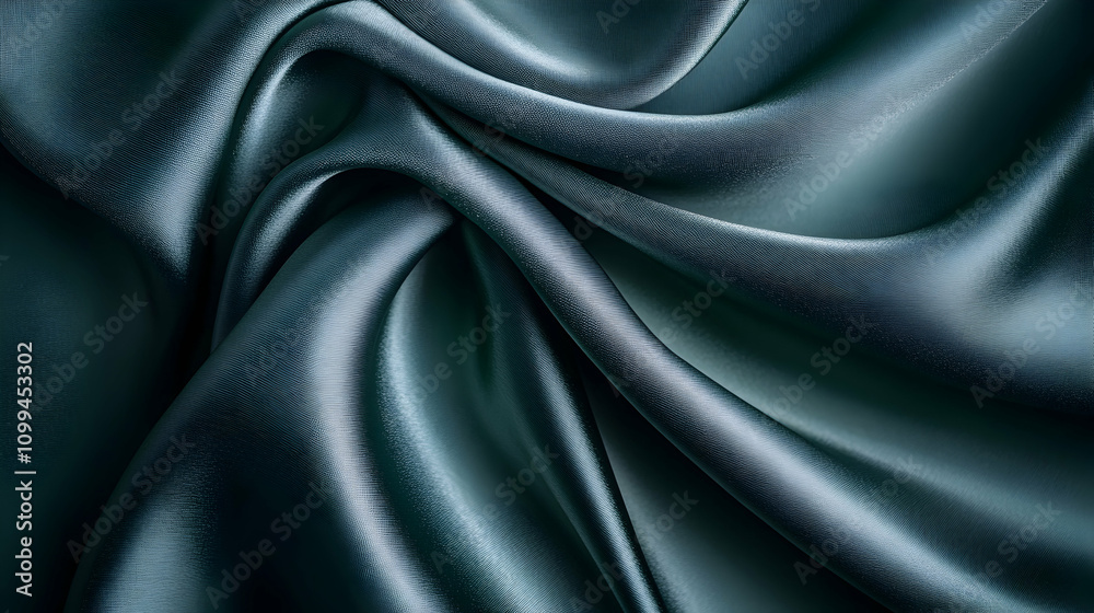 Fototapeta premium Elegant Dark Satin Fabric Texture with Smooth Surface and Gentle Draping for Textile and Fashion Applications