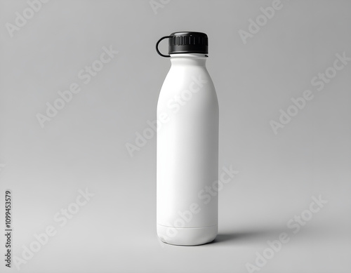 a white plastic bottle isolated