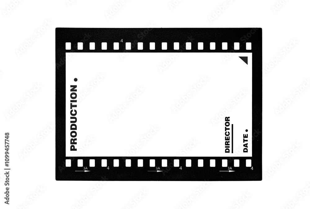 Obraz premium blank celluloid photo film strip on white