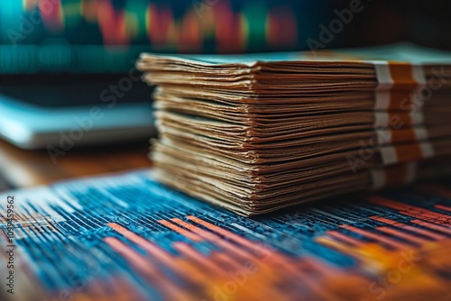 Stacked Bills: Minimalist 3D Art