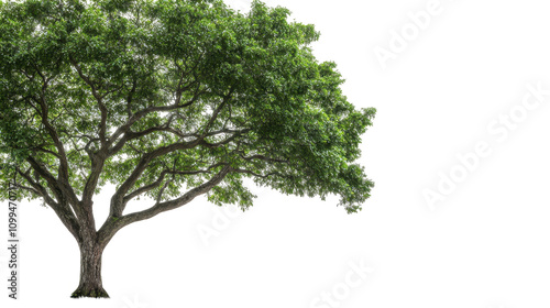 A majestic tree with lush green leaves. transparent background