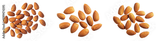 Wallpaper Mural High-Quality PNG Almond Nuts Isolated on White Background – High Resolution Torontodigital.ca