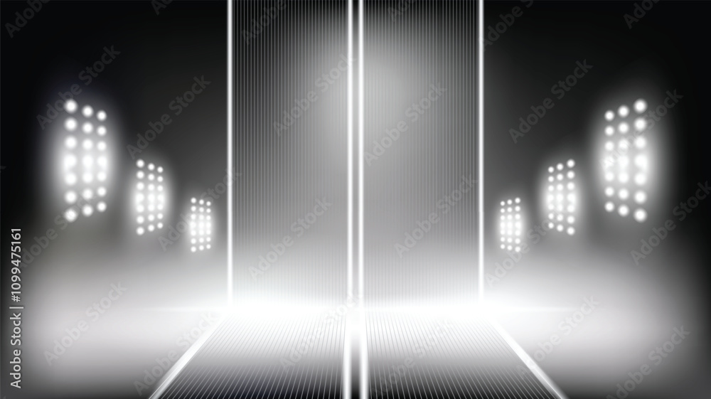 Naklejka premium Abstract technology white gray background Hi-tech communication concept, technology, digital business, innovation, science fiction scene vector illustration with copy-space.