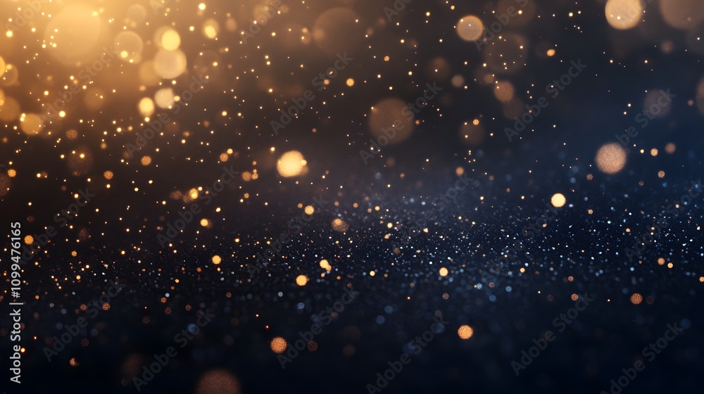 Fototapeta premium Abstract Gold And Blue Sparkle Background