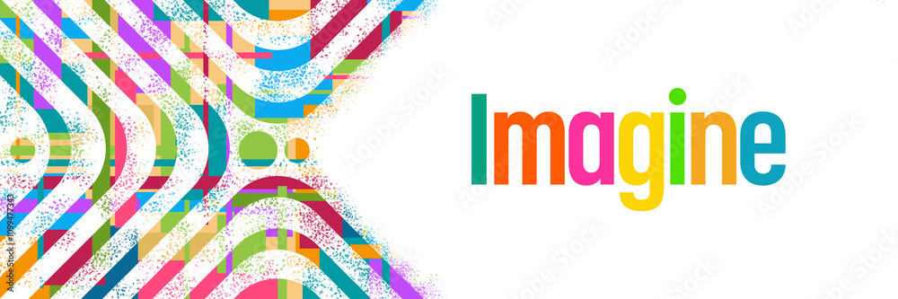 Obraz premium Imagine Colorful Background Rounded Squares Spatter Dots 