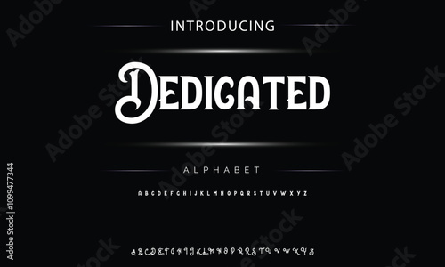 Sans serif font with vintage style typography. Alphabet vector font with Uppercase, lowercase, and number. Regular Bold font with uppercase dan lowercase variation.