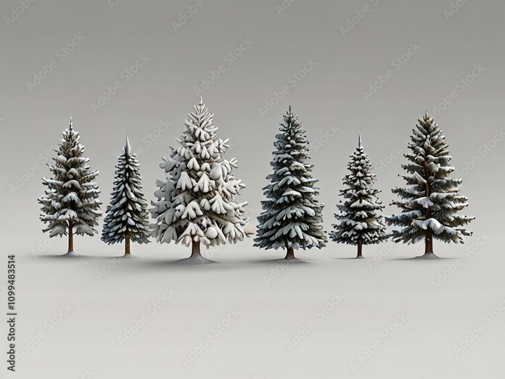 Obraz premium snow covered fir tree