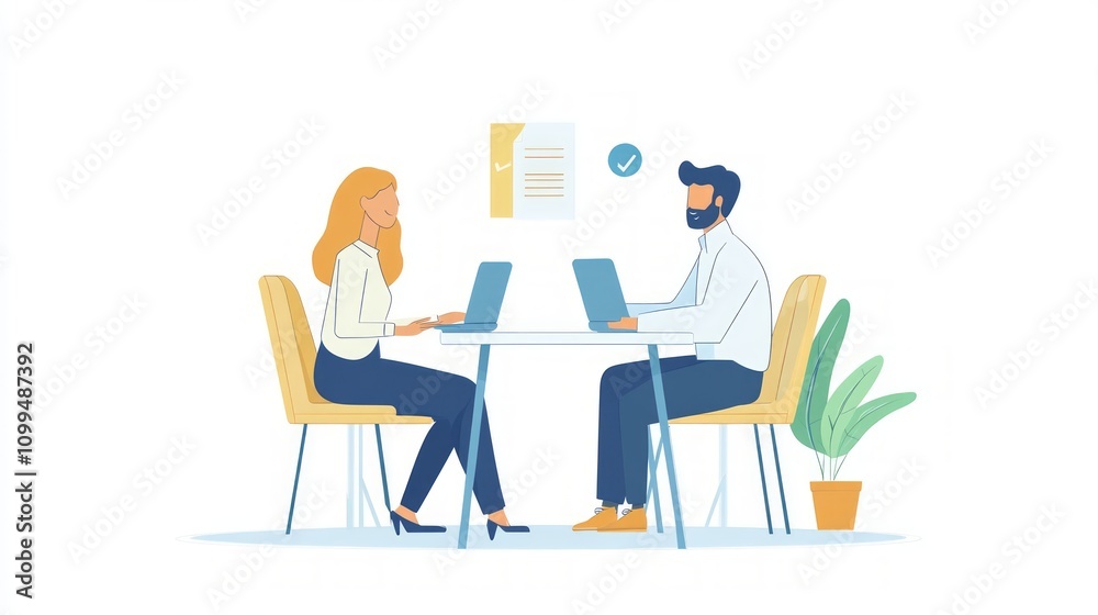Fototapeta premium Business Meeting Illustration