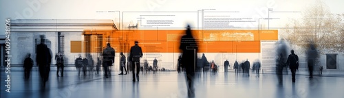 Obraz na płótnie A dynamic 3D timeline used by historians collaborating online w salonie