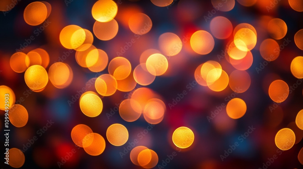 Obraz premium Abstract Background Of Warm Golden Bokeh Lights