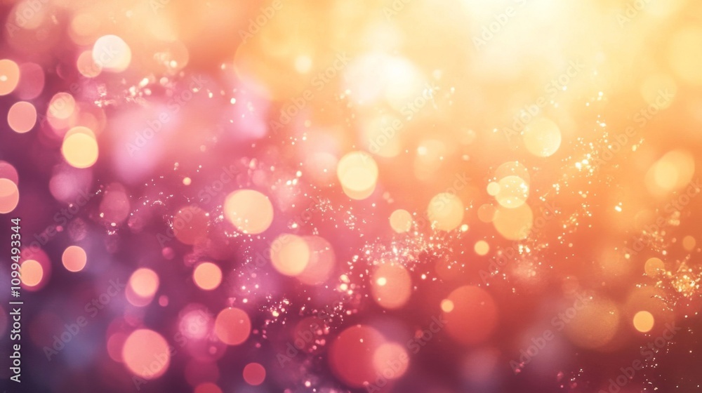Obraz premium Abstract Background Of Sparkling Pink And Gold Lights