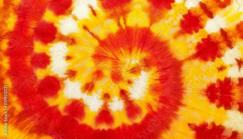 Vibrant Red Gold Tie Dye Swirl Texture Background