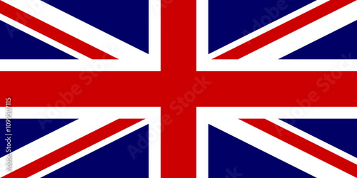 United Kingdom of Great Britain and Northern Ireland flag in official colors, dimensions and aspect ratio. Vector flag symbolizing national pride, identity, heritage, patriotism and authority