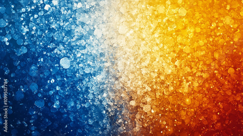 Abstract colorful liquid mesh gradient background. Grainy texture Orange, blue, and cream colored blend. Smooth backdrop vivid color. Modern design template for flyer, poster, website, cover
