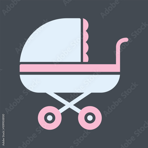 Stroller Time Vector Icon