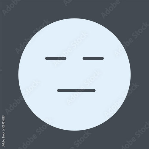 Neutral Face Vector Icon