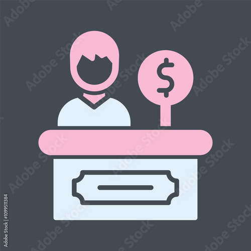 Cashier Vector Icon