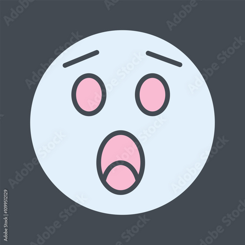 Astonished Face Vector Icon