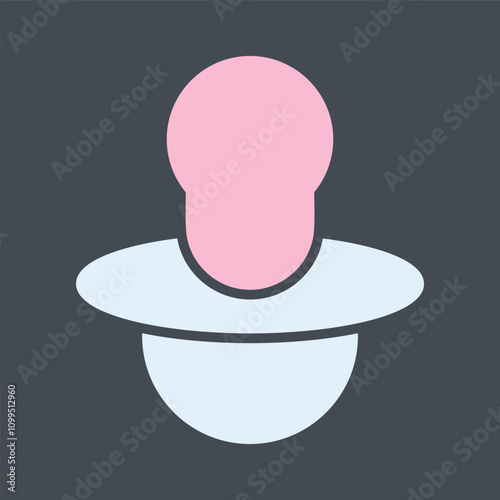 Pacifier Love Vector Icon