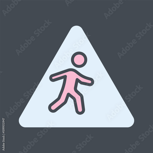 Children Crossing Vector Icon