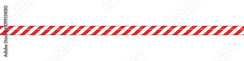 Candy cane line with red and white striped. Seamless line with striped candy pattern. Candy lines. Vector illustration