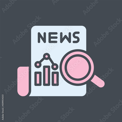 News Analysis Vector Icon
