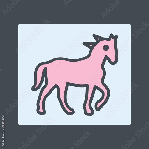 Pin the Tail Game Vector Icon