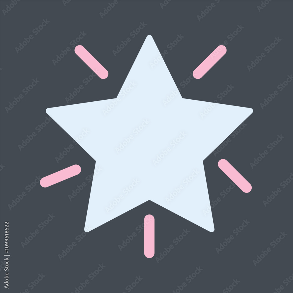 Fototapeta premium Glowing Star Vector Icon