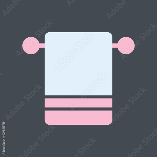 Bath Towels Vector Icon