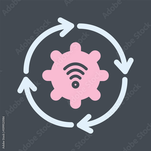 Automated Process Vector Icon