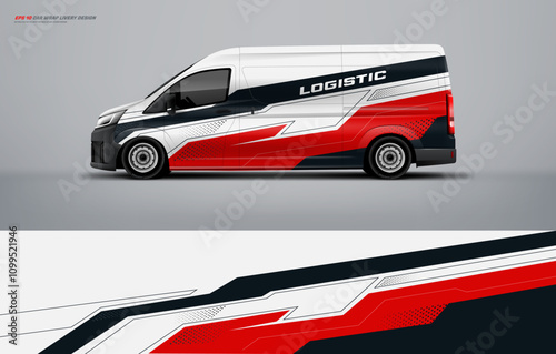 Universal Racing Car wrap livery design. branding mockup with racing wrap decal or livery design