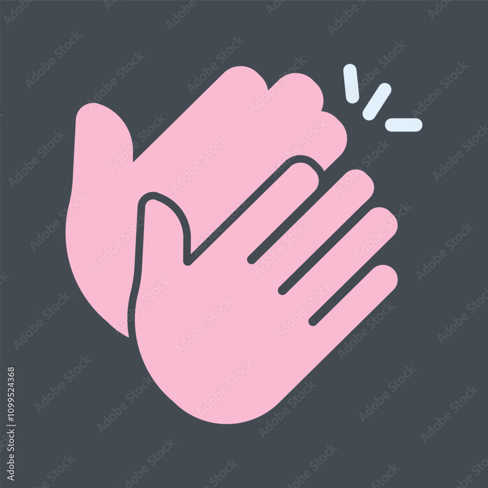 Obraz premium Clapping Hands Vector Icon