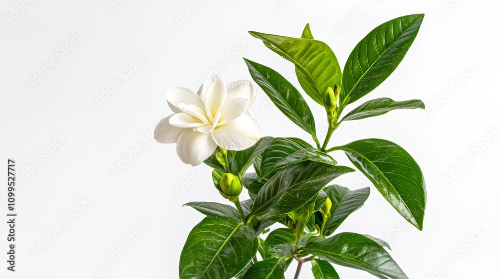 Obraz premium Lush Gardenia with Glossy Green Leaves
