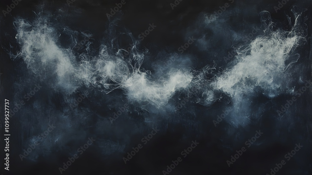 Obraz premium White Smoke Swirls Against Dark Background