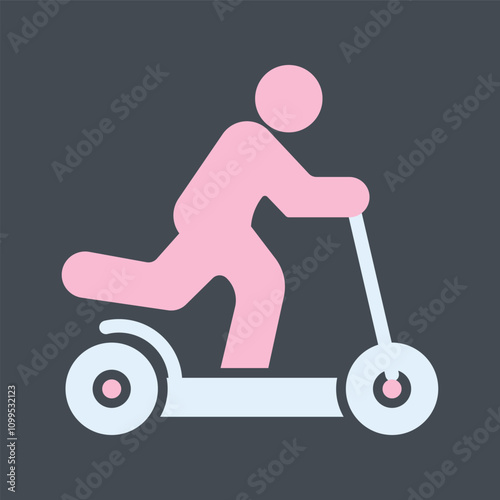 Kick Scooter Vector Icon