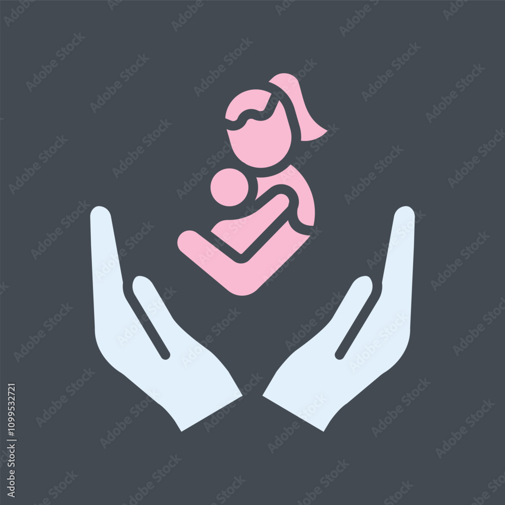 Obraz premium Mother's Love Vector Icon