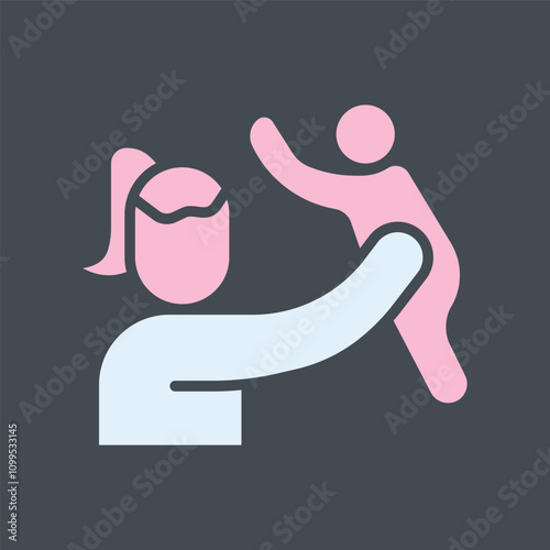 Mother and Son Vector Icon
