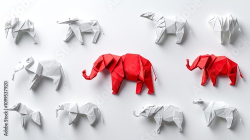 Colorful Origami Animals in Unique Designs photo