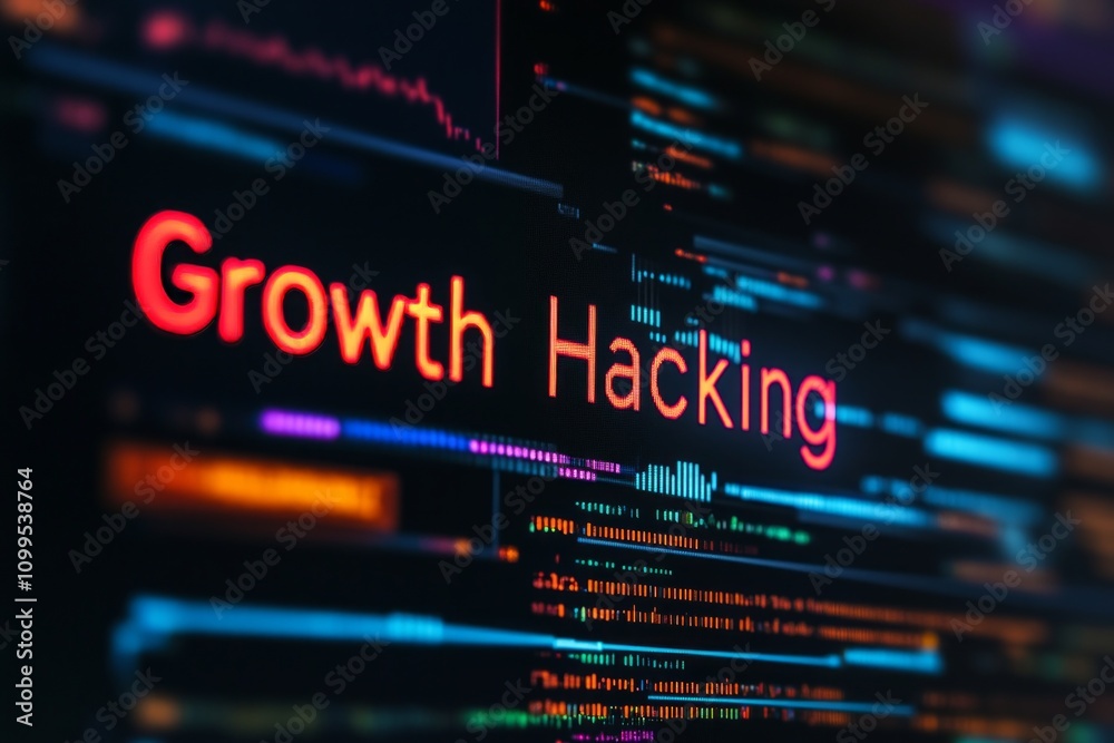 Fototapeta premium Growth Hacking Strategies: A Digital Approach
