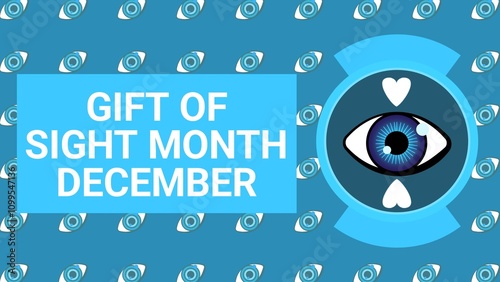 Gift of Sight Month web banner design illustration 