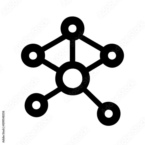 Molecular structure line icon. Vector illustration 