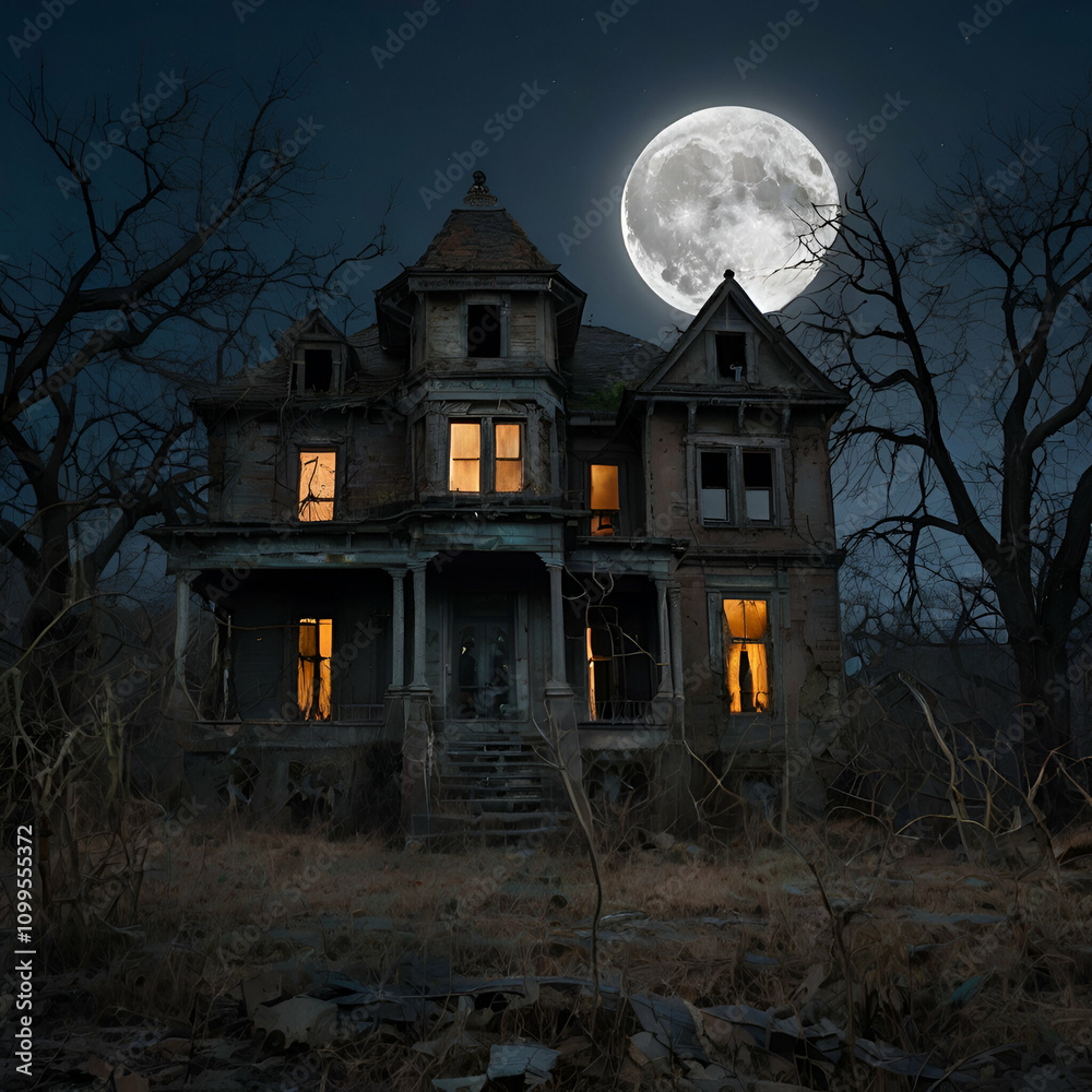 Fototapeta premium Halloween 🎃 hunted house