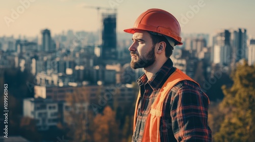 The Construction Worker Gazing Ahead