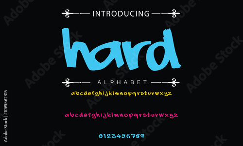  Graffiti Style Typography Artistic Font Design A, B, C, D, E, F, G, H, I, J, K, L, M, N, O, P, Q, R, S, T, U, V, W, X, Y, Z and Arab numerals 0, 1, 2, 3, 4, 5, 6, 7, 8, 9 Graffiti font.