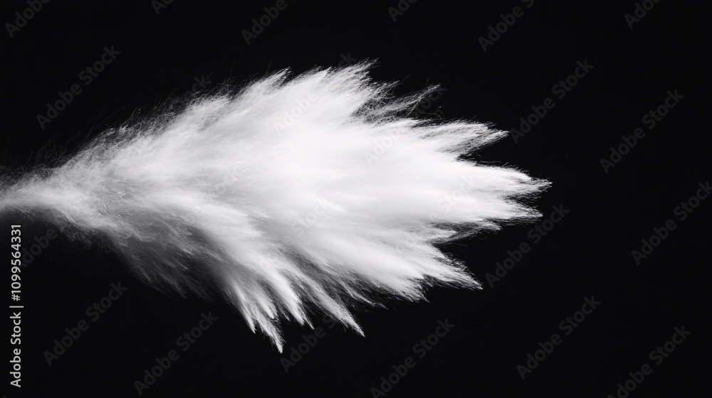 Obraz premium Fluffy white texture on a dark background