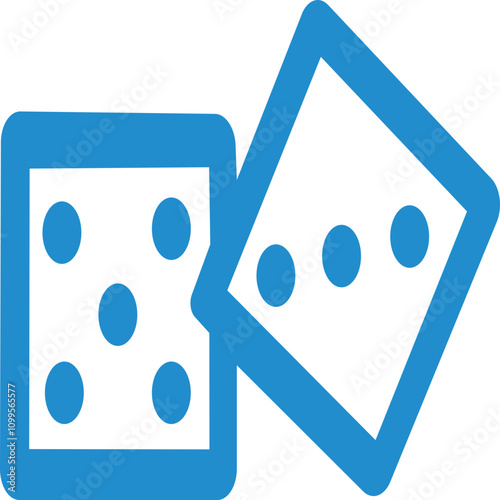 Random 2dice icon logo design