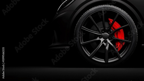 Sporty Car Wheel and Brake