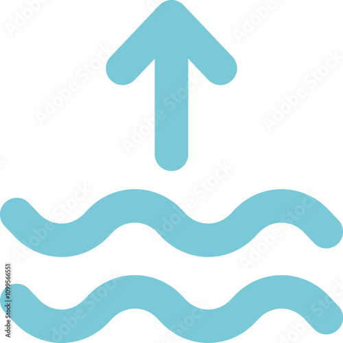 Water-Arrow up icon logo design