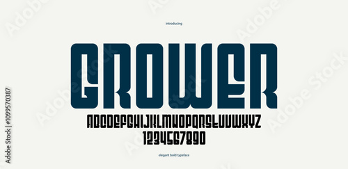 Geometric bold sans serif t...