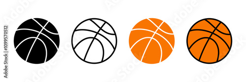 Basketball icon vector. Basketball ball icon. Basketball logo vector icon